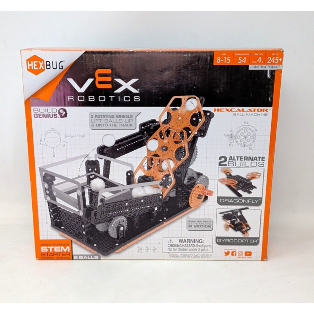 Vex Robotics STEM Hexcalator Ball Machine, Dragonfly Gyrocopter Science Tech Toy